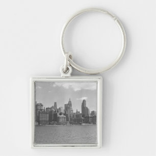Porte-clés Horizon de Manhattan New York Etats-Unis B&W