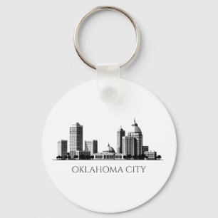 Porte-clés Horizon stylisé de la ville moderne d'Oklahoma Cit