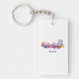 Porte-clés horizonte madrid acuarela