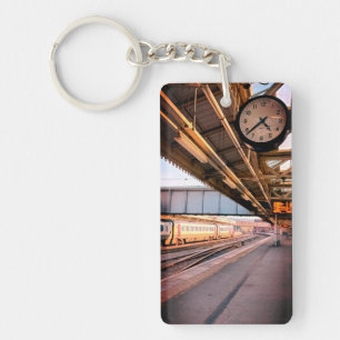 Porte-clés Horloge à la gare