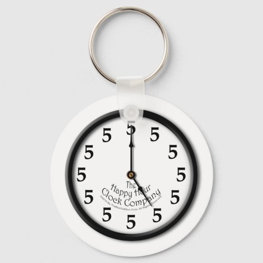PORTE-CLÉS HORLOGE CINQ HEURES (Recto)
