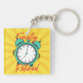 Porte-clés Horloge d'alarme à la retraite (Dos)