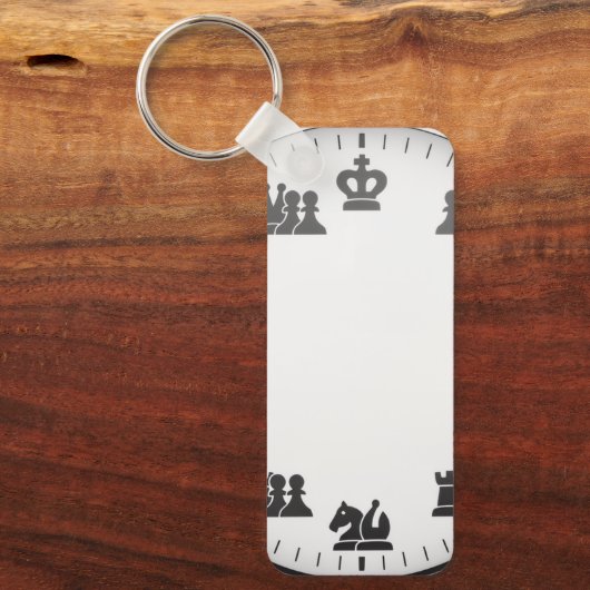 Porte-clés Horloge murale à thème des échecs (Recto)