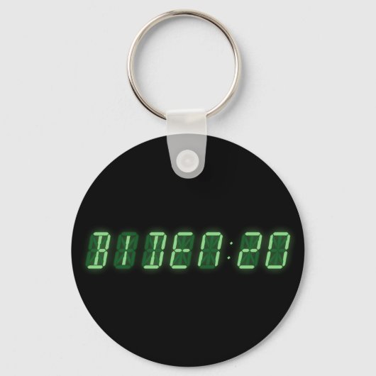 Porte-clés Horloge numérique Joe Biden 2020 (Recto)