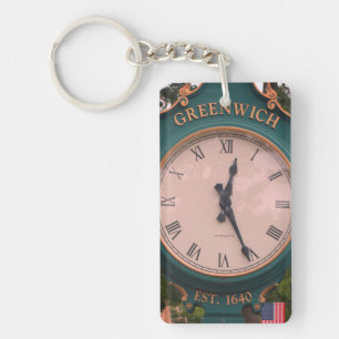 Porte-clés Horloge postale de l'avenue Greenwich, Greenwich,