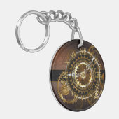 Porte-clés Horloge Steampunk avec des engrenages anciens (Devant gauche)