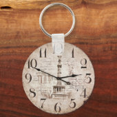 Porte-clés Horloge temporelle vintage (Recto)