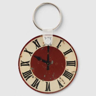 Porte-clés Horloge vintage Montre De Poche Face Shabby Distor