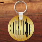 PORTE-CLÉS HORNETS - TEXTE D'OR (Recto)