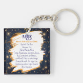 Porte-clés Horoscope Sign Aries | Astrology Traits & Dates (Dos)