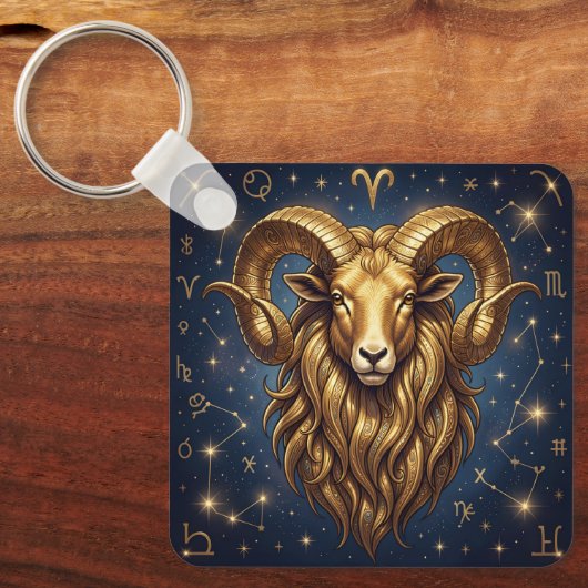 Porte-clés Horoscope Sign Aries | Astrology Traits & Dates (Recto)