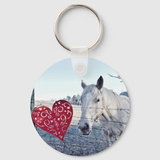 Porte-clés HORSE coeur Valentine (Recto)
