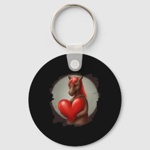 Porte-clés Horse Coeur Valentines Jour Horseback Ridin