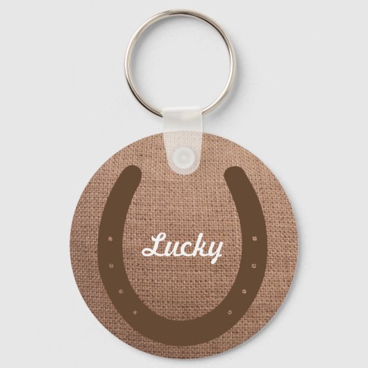 Porte-clés Horseshoe avec nom personnalisé ou initiales (Recto)