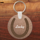 Porte-clés Horseshoe avec nom personnalisé ou initiales (Recto)