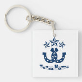 Porte-clés Horseshoe personnalisé unique (Devant)