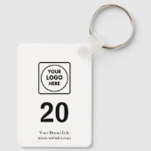 Porte-clés Hospitalité moderne | Logo du numéro de chambre pe (Verso)