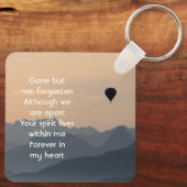 Porte-clés Hot Air Balloon  Memorial Keepsake  (Verso)