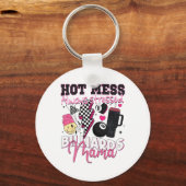 Porte-clés Hot Mess Toujours Stress Billard Mama Mère D (Recto)
