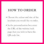 Porte-clés Hot Pink | Porte - clé de code QR à analyse person