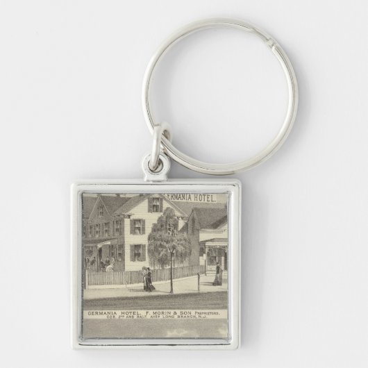 Porte-clés Hôtel Germania, Long Branch et Hughes Brothers (Devant)