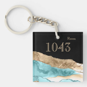 Porte-clés Hôtel lodge chambre chambre clé marbre pierre or b
