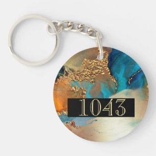 Porte-clés Hôtel lodge resort DO-IT-YOURSELF marbre bleu dor