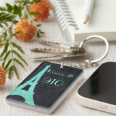 Porte-clés Hôtel Tour Eiffel Numéro de chambre Porte - clé (Devant droit)