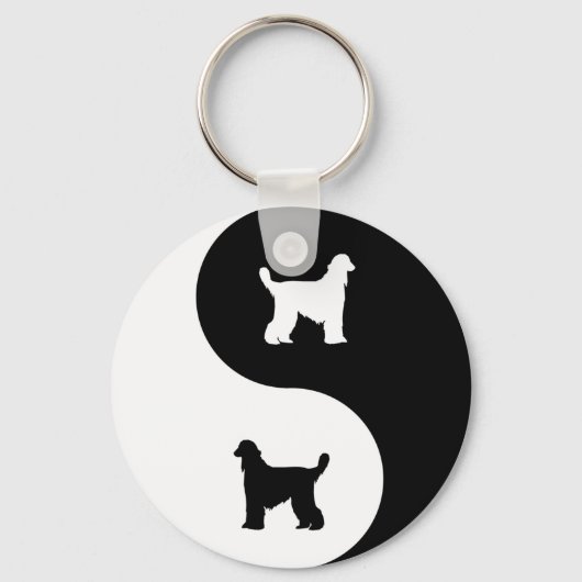 Porte-clés Hound afghan Yin Yang (Recto)