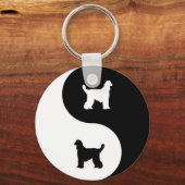 Porte-clés Hound afghan Yin Yang (Recto)