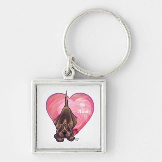 Porte-clés Hound Dog Valentine's Day (Devant)