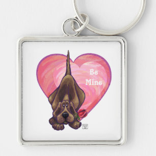 Porte-clés Hound Dog Valentine's Day