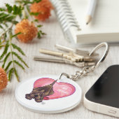 Porte-clés Hound Dog Valentine's Day (Devant Droit)