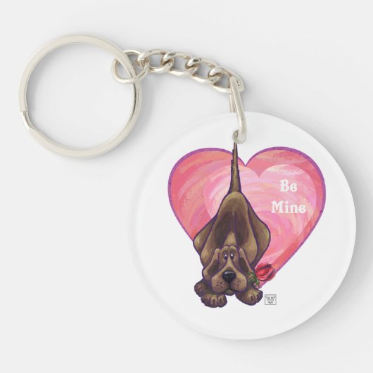 Porte-clés Hound Dog Valentine's Day (Devant)
