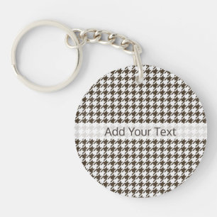 Porte-clés Houndstooth de Brown Combination par Shirley Taylo