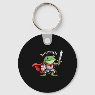 Porte-clés Hourra Chevalier Grenouille Citation Drôle Epée Mo