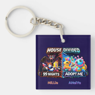 Porte-clés House Divided 99 Nuits vs Adopt Me Neon Horreur