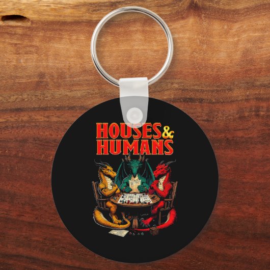 Porte-clés Houses And Humans Funny Tabletop Rpg Dice Game Par (Recto)