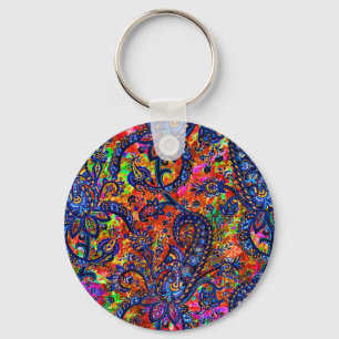 Porte-clés Housse de chéquier à motif de chakra coloré mignon