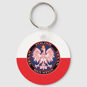 Porte-clés Houston Round Polonais Texan