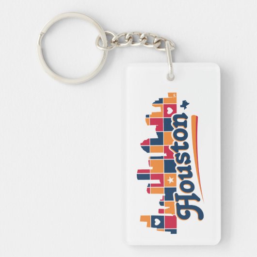 Porte-clés Houston Skyline Patchwork, Texas (Devant)