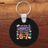 Porte-clés How Many Nights Reading 67 Funny Meme Six Seven Te (Recto)