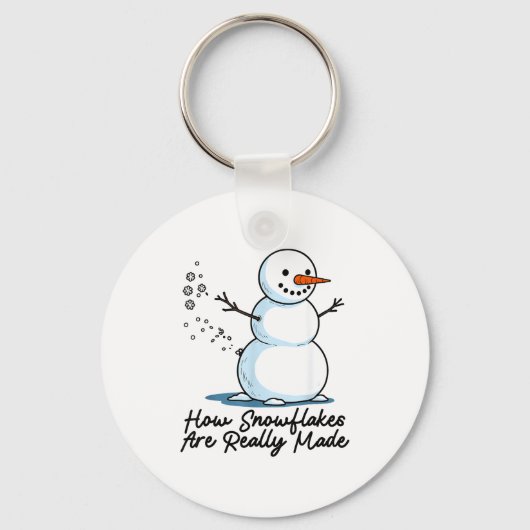 Porte-clés How Snowflakes Are Really Made Snowman Christmas J (Recto)