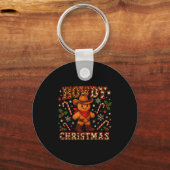 Porte-clés Howdy Christmas Cowboy Gingerbread Design  (Recto)