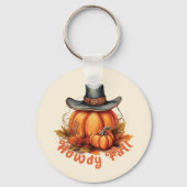 Porte-clés Howdy Fall - Vibes d'automne rustiques (Recto)
