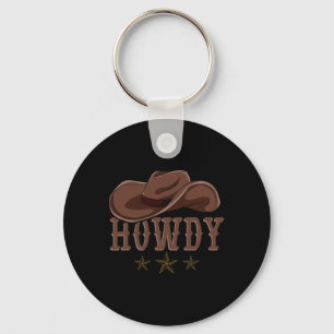 Porte-clés Howdy Western Cowboy Casquette Country Cowboy