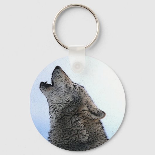 Porte-clés Howling Wolf in Snow (Recto)