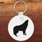 Porte-clés Howling Wolf Silhouette (Recto)