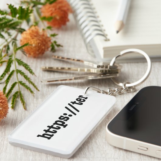 Porte-clés https://ter / code html (Devant droit)