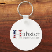 Porte-clés Hubster - Badge Bouton (Recto)